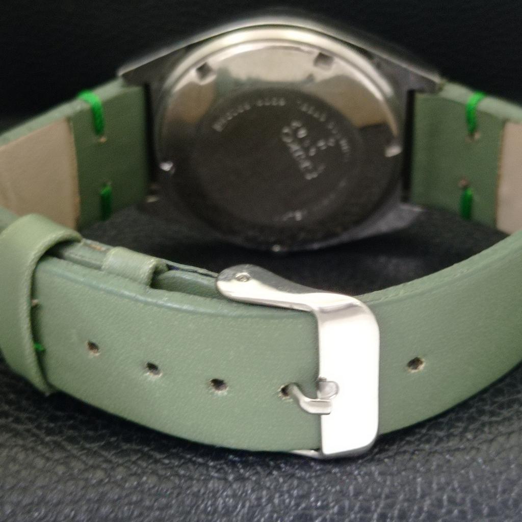 Seiko AUTOMATIC 6309A VINTAGE JAPAN MENS GREEN COLOR DIAL WATCH A701429-5 R206b-a701429