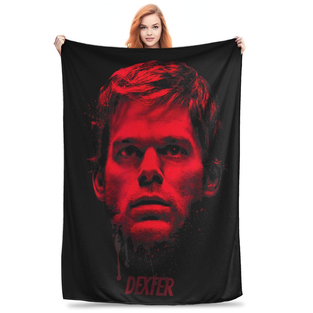 Dexter Morgan Blankets Velvet Air Conditioning Blood Never Lies Multifunction Ultra-Soft Throw Blanket Bedding Car Bedspread