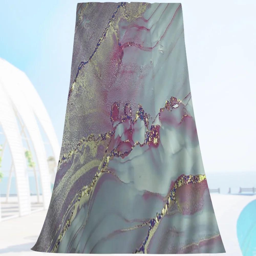 

Abstract Golden Luxury Canvas Painting Beach Towel Colorful Bath Towels Microfiber Quick Dry Beach Yoga Spa Gym Pool W40*H60(CM)
