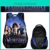 Wednesday The Adams Family Backpack Large Capacity Schoolbag Travel Bag Kids Gift