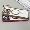 transparent magnetic shockproof phone case For iPhone 16 15 14 13 12 11 Pro Max Plus Magsafe Funda Stand Protection Cover