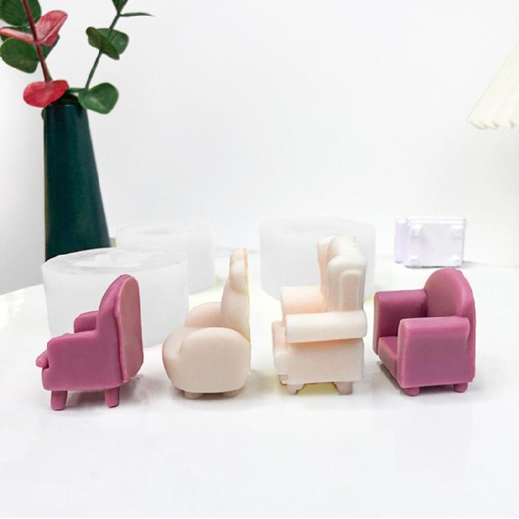 Small Sofa for Seat Candle Decorative Mold Epoxy Silicone Mold Jewelry Casting