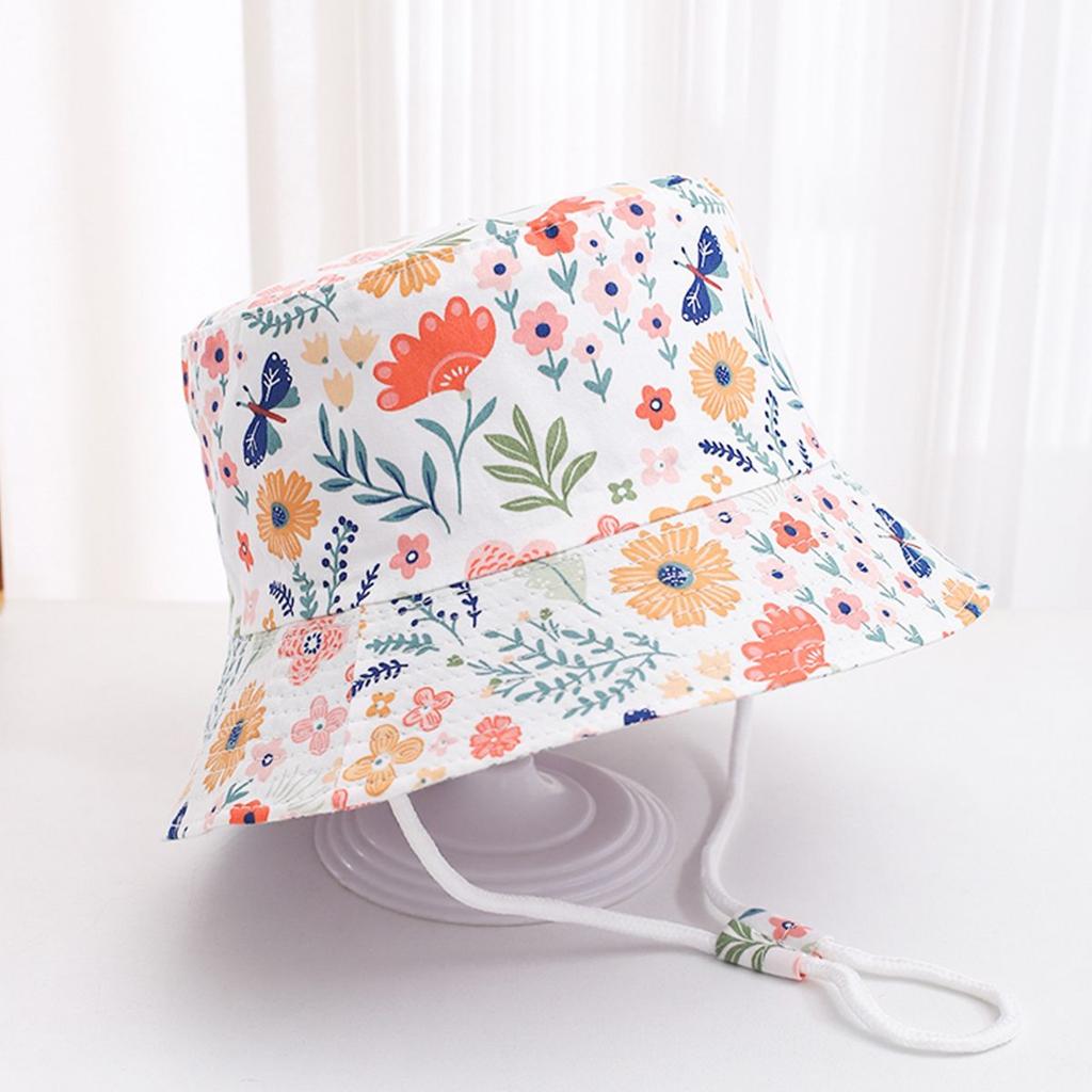 Kids Cartoon Bucket Hat Spring Summer Baby Sun Protection Cap Boys Girls UV Shield Outdoor Beach Fishing Hat