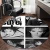 1PC The Cure Band Portraits Round Rug, Non-slip Chair Mat, Home Decor, Circle Carpet Perfect for Office, Bedroom, Living Room,Christmas gift