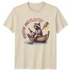 Boatiin And Floatin Raccoon In Boat Animal Pun TShirt