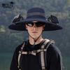 Solar Double Fan Hat Men's Summer Outdoor Mountaineering Fishing Sun Protection Visor Hat Big Brim Breathable Bucket Hat