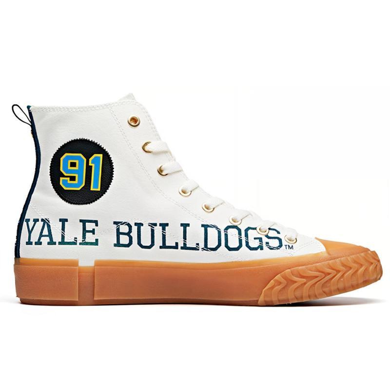 YELU X Anta Durable Breathable High-Top Canvas Shoes Men's White Sneakers