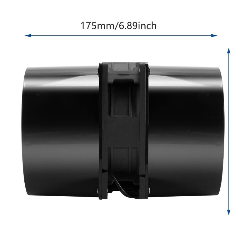 Inline-Rohrlüfter Lüfter Abluftventilator Filter Rohr Geschwindigkeitsregelbarer Absauger Gebläse Abluftventilator für Haushalt Außenbereich