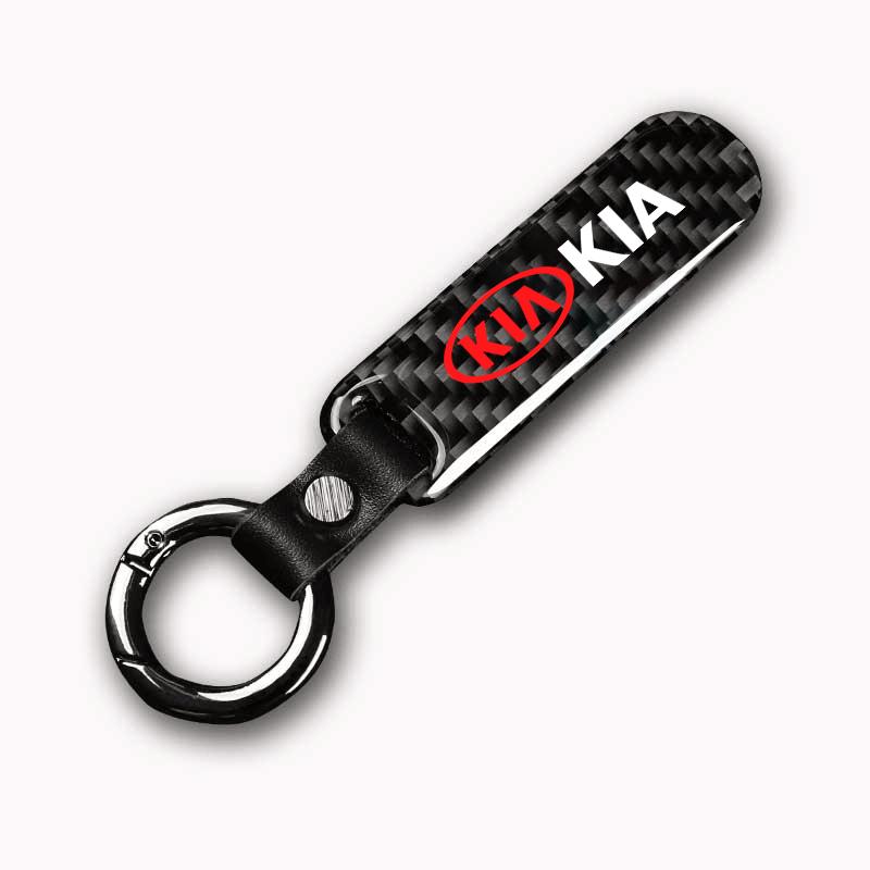 YDHM8 Carbon Fiber Car Decoration Keychain Key Ring for Kia Sportage Ceed Picanto Rio ProCeed Niro 5 3 4 K7 K5 K8 K3 Ray K9