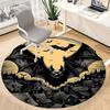 1PC Halloween Bat Office Round Area Rug, Mat Suitable For Office, Under Office Chairs Bedroom Living Room Home Decor, Room Deco