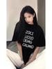 2025 Trendy Women's Pure Cotton Short Sleeve T-Shirt: European & American Style, Loose Straight-Shoulder Design