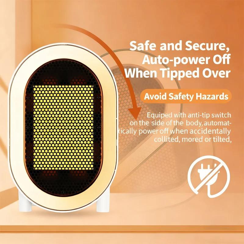 Household Heater Electric Heater Convenient Room Heater Heating Warm Air Blower Desktop Winter Warmer Machine Home Appliance