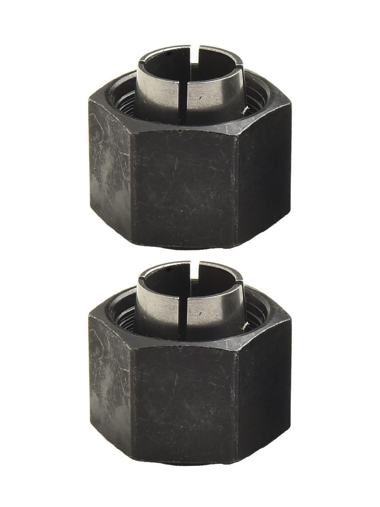 A Complete Set of Two Router Nuts Specifically Engineered to Enhance Performance on DEWALT's Popular BW Series