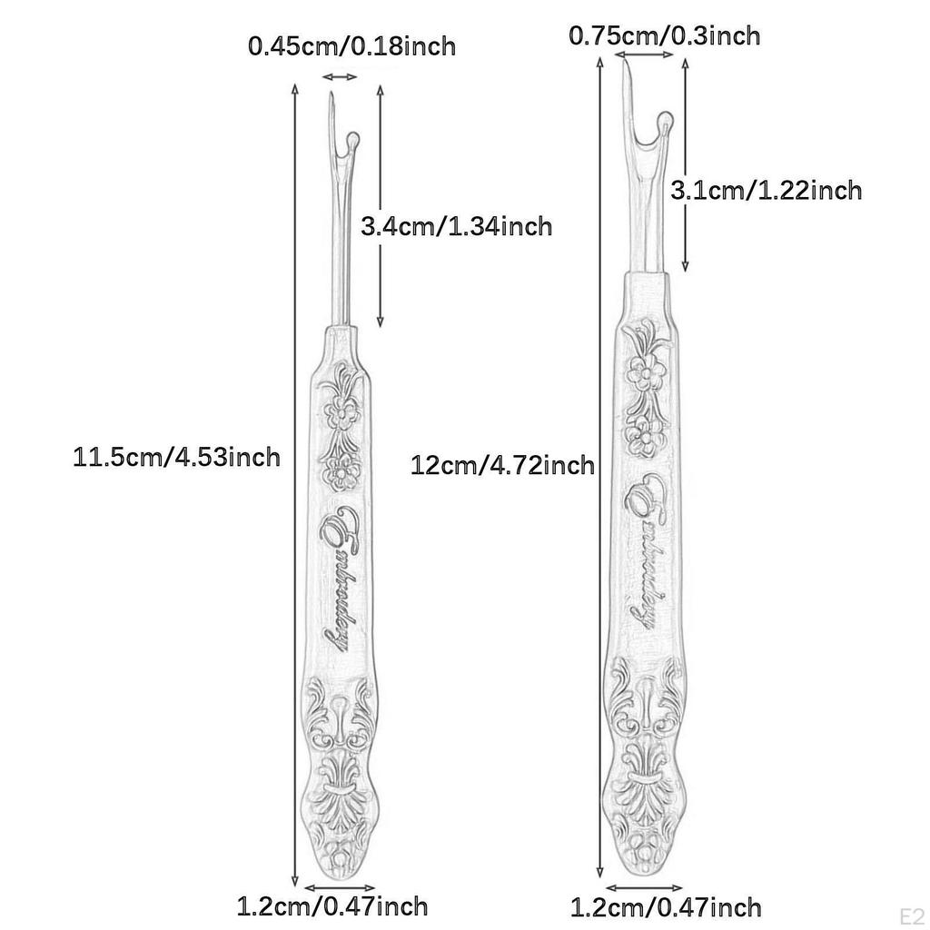 Sewing Stitch Ripper Engraved Seam Set Portable Handcrafts Embroidery Tools Thread Remover