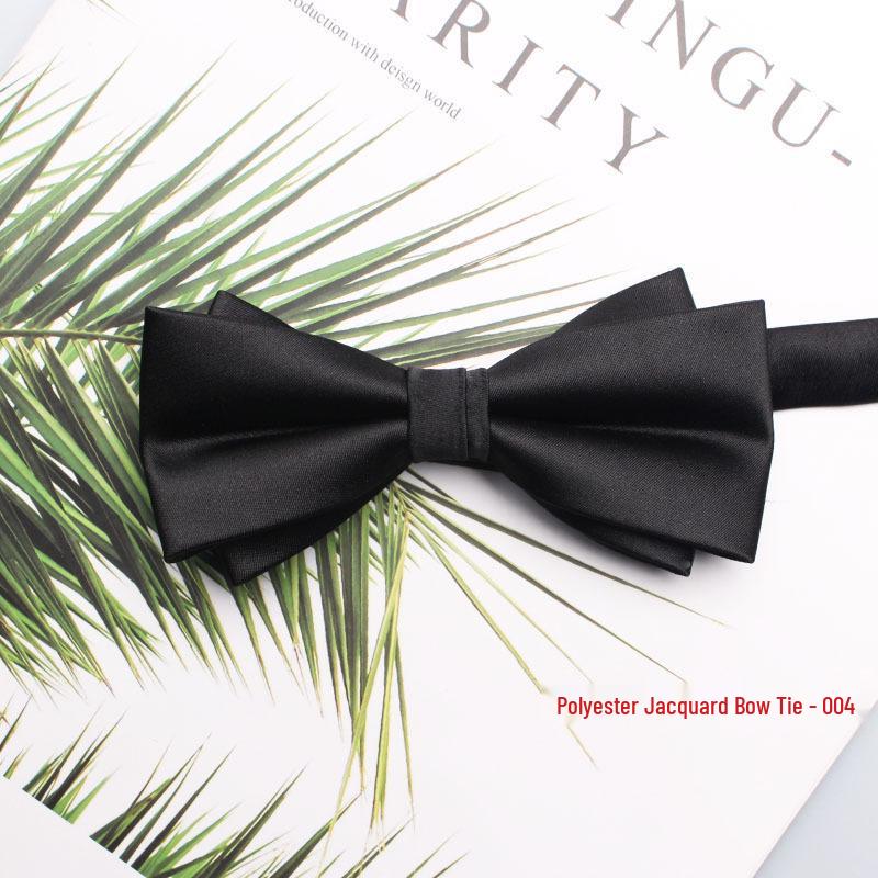 2025 Spring/Summer Black Men's Bow Tie for Groom or Best Man