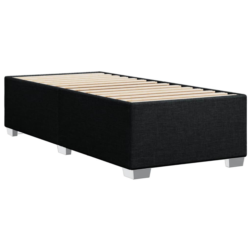 Vidaxl Continental Bed with Mattress, Black, Fabric 90X190 Cm