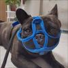 Breathable Mesh Dog Mouth Cover Adjustable Buckle Soft Mesh Bulldog Mouth Mask Anti-Bark Nylon Face Cover Mask