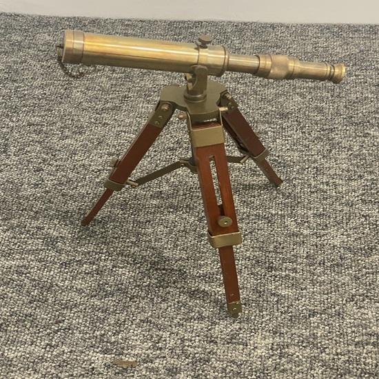 33 Cm Nautical Design Brass Spyglass Telescope With Wooden Tripod Marine Scope