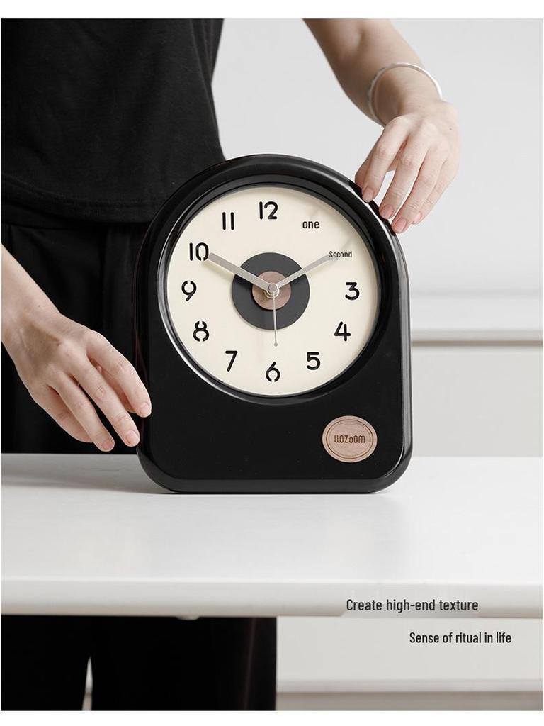 Wozoom Elegant Table Clock for Living Room, Entryway, or TV Cabinet - Stylish Desktop Decoration.
