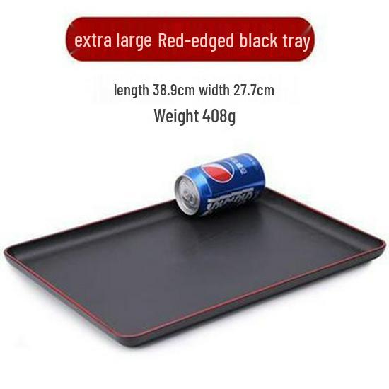 Japanischer Stil Kunstholzmaserung Kunststoff Tablett - Rechteckige Servierplatte für Restaurants und BBQ-Shops