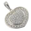 Heart Pendant Top Pt900Platinum/diamond Heart 5.4g Women Used