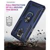 Coque pour Redmi Note 9Pro (6,67") avec Anneau Support Bordure Renforcée Silicone Anti Choc Bleu