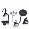 1Pair 22-25mm Motorcycle Handlebar Rear View Mirrors Round Convex Clip-On Retro for Harley Honda Chopper Cruiser Cafe