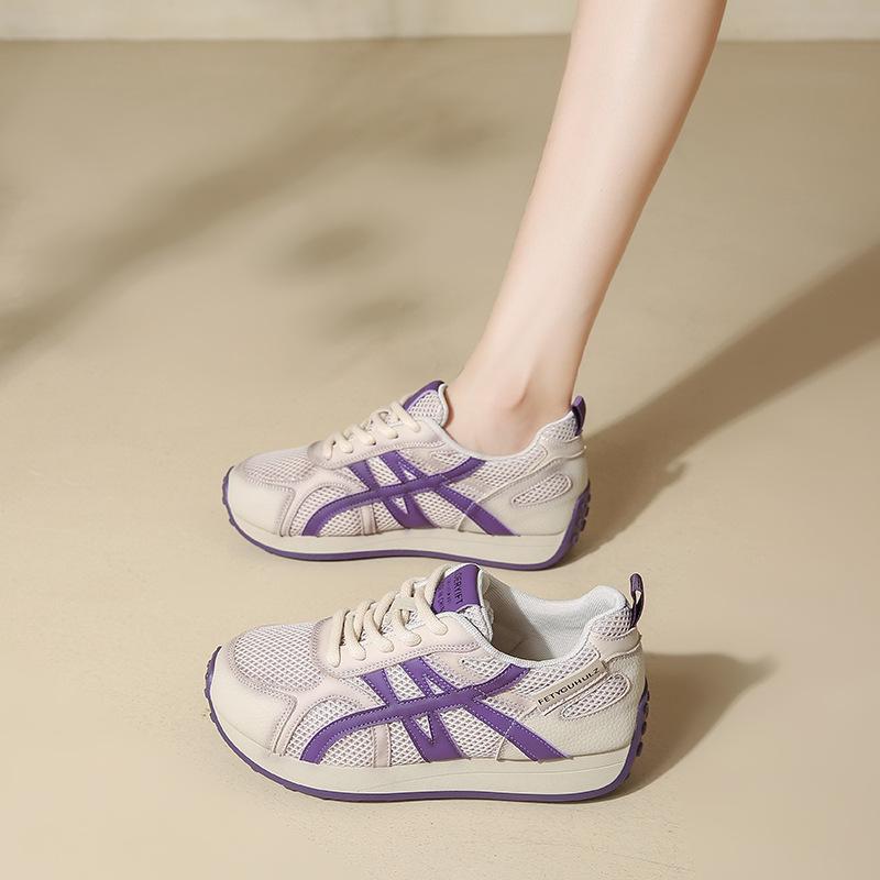 

Trend versatile women s new spring and autumn shoes mesh casual shoes are not tired 40 бежевый