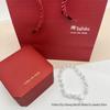 2025 Exquisite Sterling Silver Lotus Bracelet with Crystal White Cat Eye Beads - Luxurious Women's Hand Jewelry