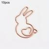 10pcs Adorable Rabbit Heart-Shaped Paper Clips Bookmarks - Perfect for Students, Bookmark Organizer, and DIY Craft Projects