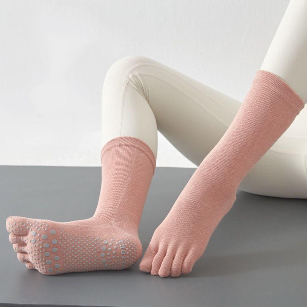 

Five Fingers Sport Pilates Socks Раздельные пальцы Хлопковые носки Женские носки для йоги Фитнес серый