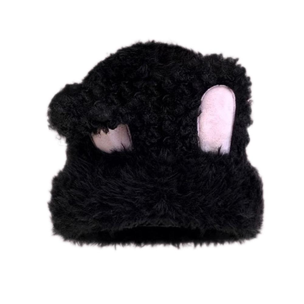 Cute Rabbit Ear Plush Warm Hat Keep Warm Winter Hat Casual Wool Knitted Hat  Winter