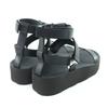 Excellent HERMES Sandals Enid Velcro ankle strap leather black leather Women 37 Used
