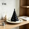 Artistic Geometric Xmas Ornament 3D Printed Pleated Christmas Tree Ornament, Small Wavy Desktop Holiday Table Decor Decoration with Star Topper