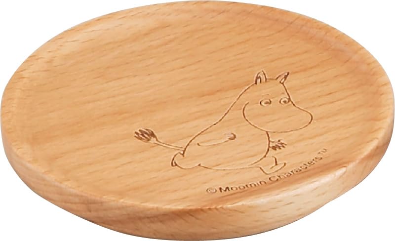 MOOMIN Milky Mug with Lid and Wooden Coaster, Large, 350ml, Blue, MM8401-11C