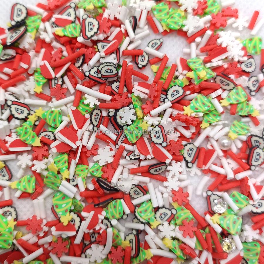 5mm Fruits Shape Christmas Halloween Sprinkles Polymer Clay Slices for Nail Slime Epoxy Resin Craft Diy