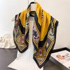 European and American Zebra Printing Simulation Silk Square Scarf Shawl Versatile High-end Neck Small Square Scarf Headscarf Silk Scarf Women