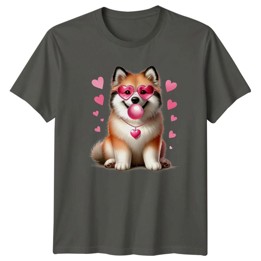 Cute Puppy Valentine Dogs Animals Unisexs TShirt Unisexs Tee Graphic Unisex Top S