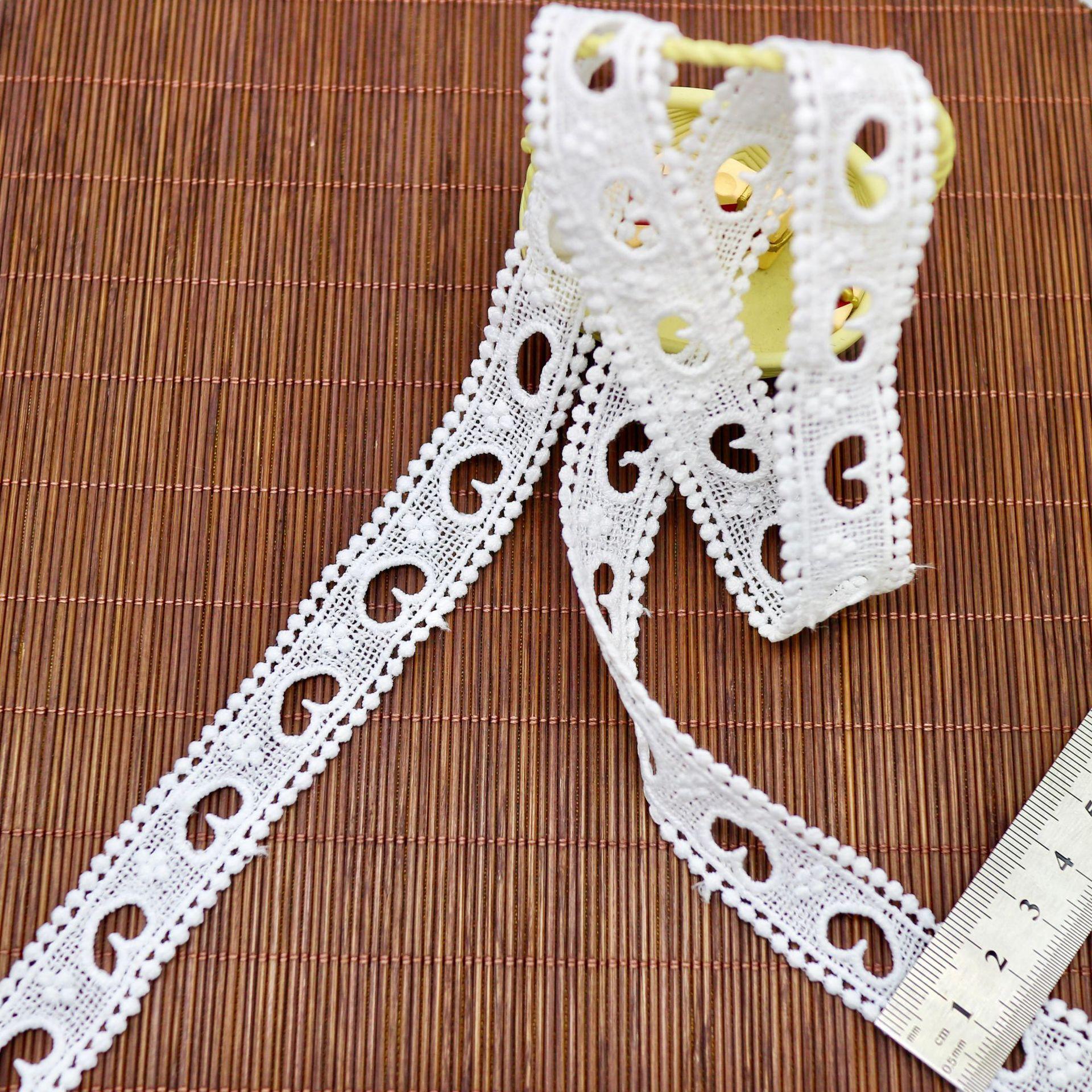 Simple Hollow Heart Ribbon, White Lace Lace D Merchandise Packaging Decorative Accessories, Handmade Diy Decorative Accessories WM82624