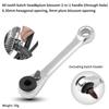 1Pc Mini Treble 1/4 Ratchet Wrench Set Double Ended Quick Socket Screwdriver Hex Torque 2-in-1 Spanner Hand Repair Tool