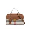 Leather Plaid Handbag for Women's New High-end Casual Fashion Buckle Bag, Versatile Single Shoulder Crossbody Bag
