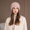 Autumn and Winter New Bald Hat Retro Wool Hat Warm Ear Protector Stack Hat Cold Hat Woman