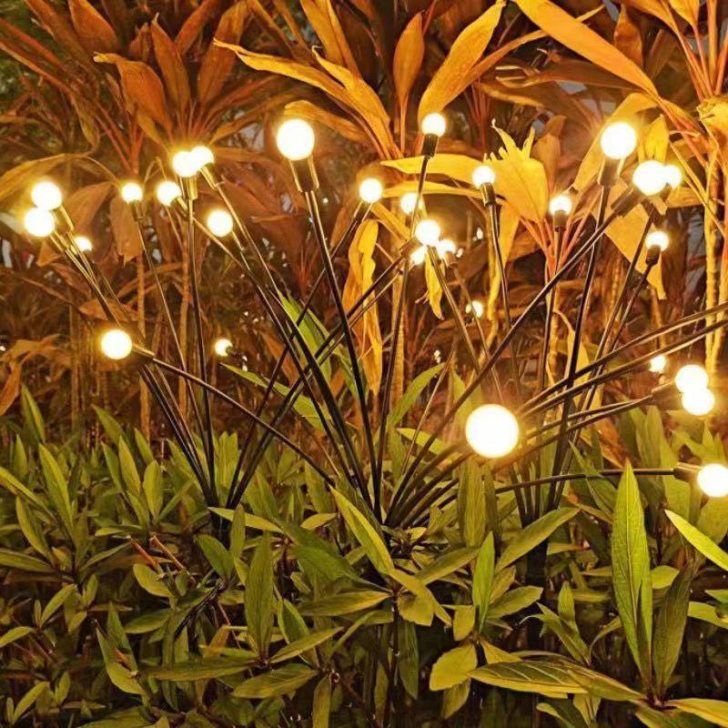 Wind-Powered LED Solar Firefly Garden Lights: Waterproof Swaying Lawn Lights for Outdoors