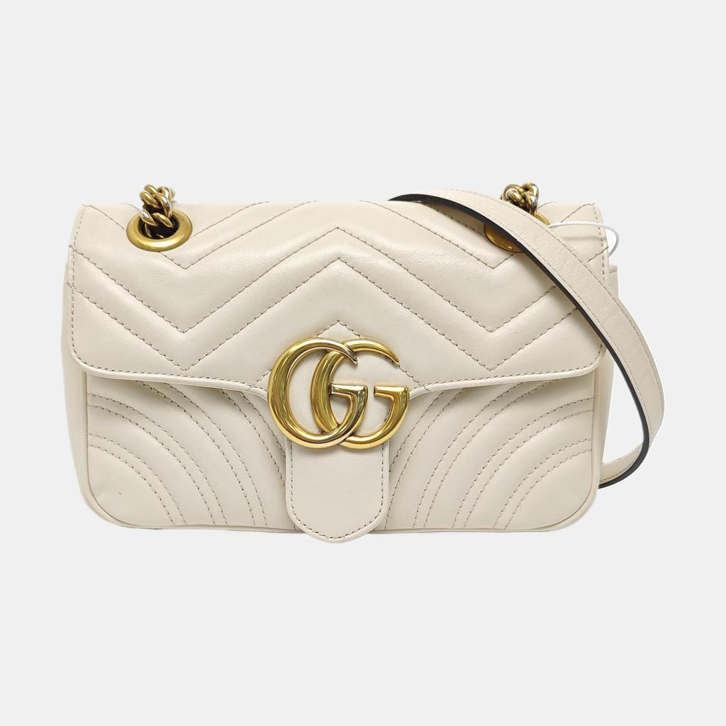 [Pre-Owned] Gucci GG Marmont Matelassé Mini Bag 'White' - Very Good #1X5VKQF