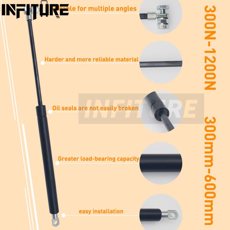 2pcs 300/350/400/450/500/550/600mm 600N Car Gas Struts Spring Shocks Lift Supports RV Windows Storage Damper Camper Back Window