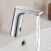 Touchless Bathroom Sink Faucet, Automatic Motion Sensor Restroom Toilet Faucet, HandsFree Adjustable Cold Hot Single Handle Water Mixer Battery
