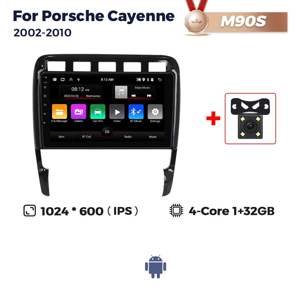 NaviFly Android Auto Stereo Carplay for Porsche Cayenne 1 2002-2010 5G WIFI Car Radio Head Unit Multimedia System 9" HD Screen