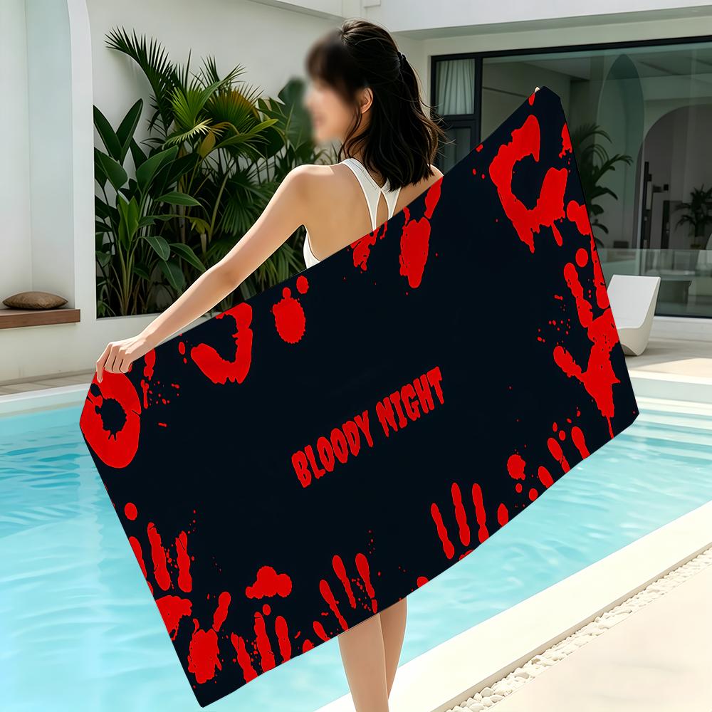 Brand B-Bloody Towel Beach Towels Yoga Gym Lightweight Portable For Swimming Shower Travel Sports Accessories Sandproof