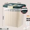 Contenedor de almacenamiento de arroz transparente con tapa abatible
