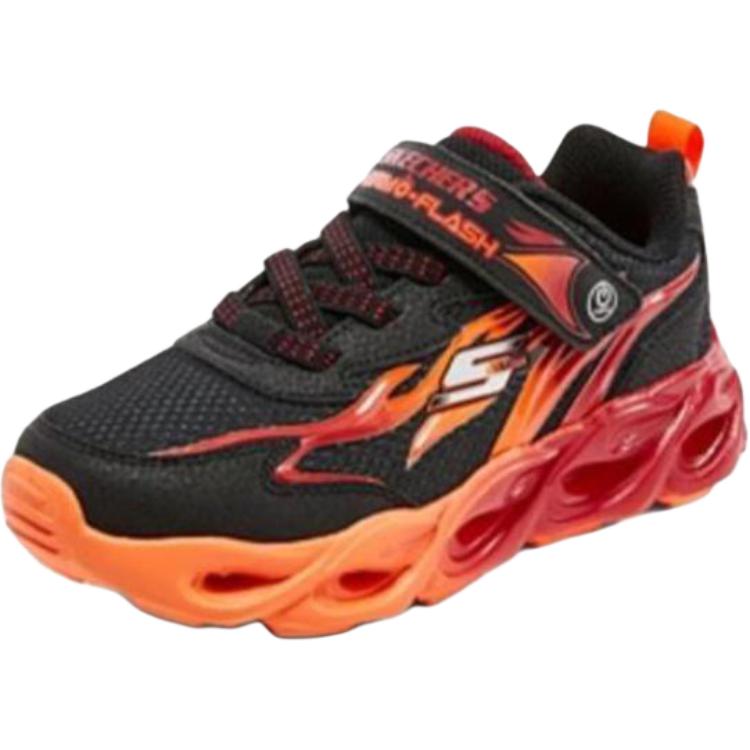 Skechers Comfortable Durable Shock Absorbing Low Top Casual Shoes Kids sneakers Orange Red 400103L-BKRD